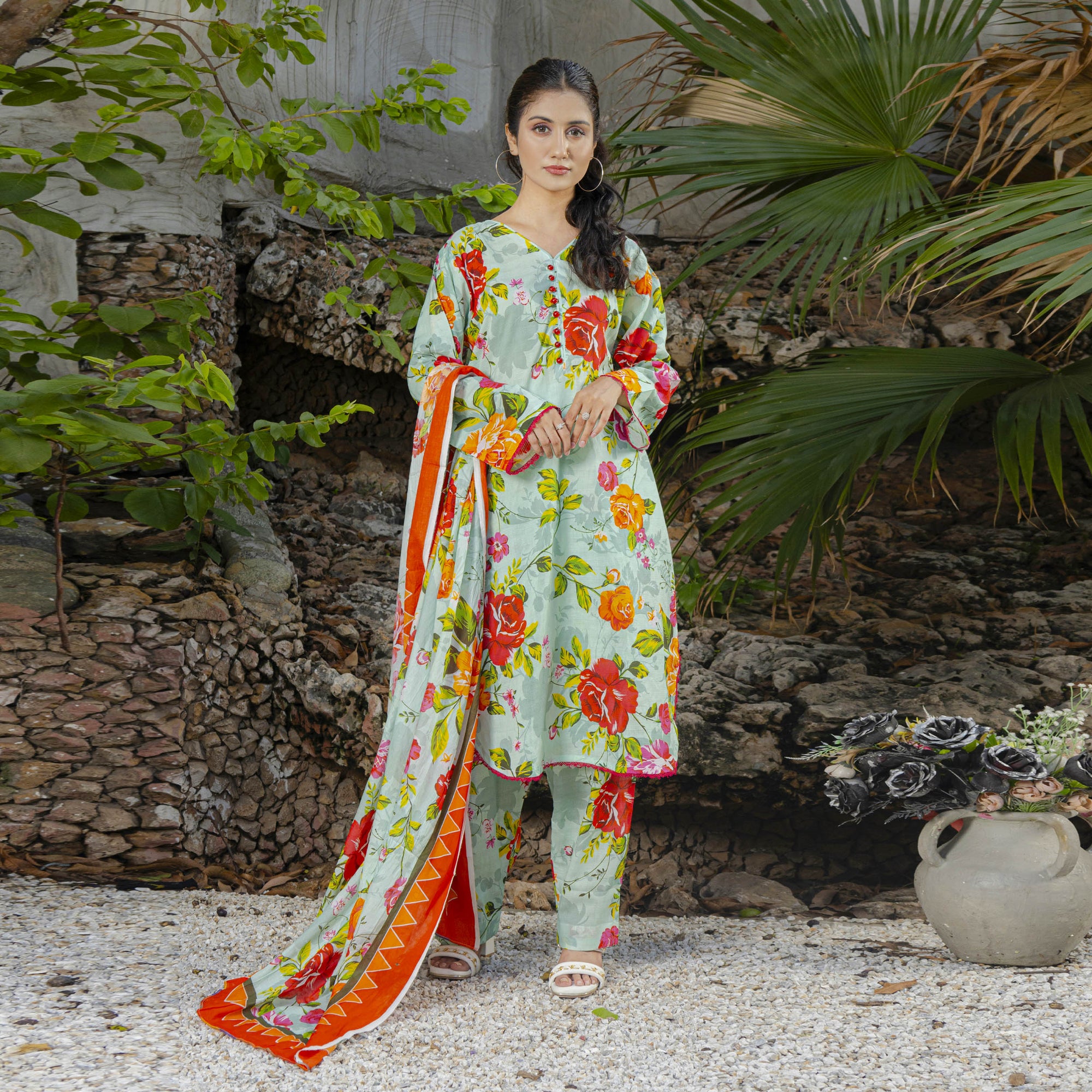 Garden Grace 3-Piece Suit Stitched