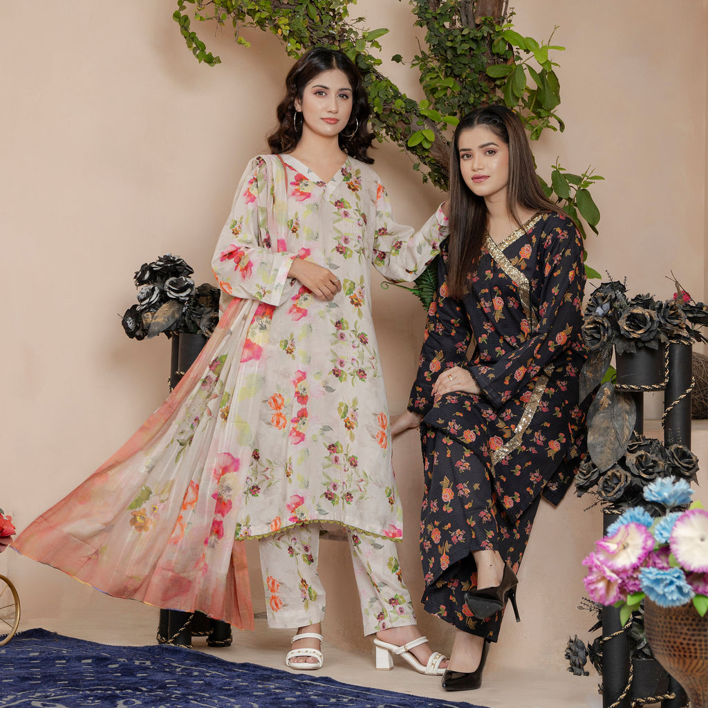 Blush Garden 3-Piece Suit Stitched