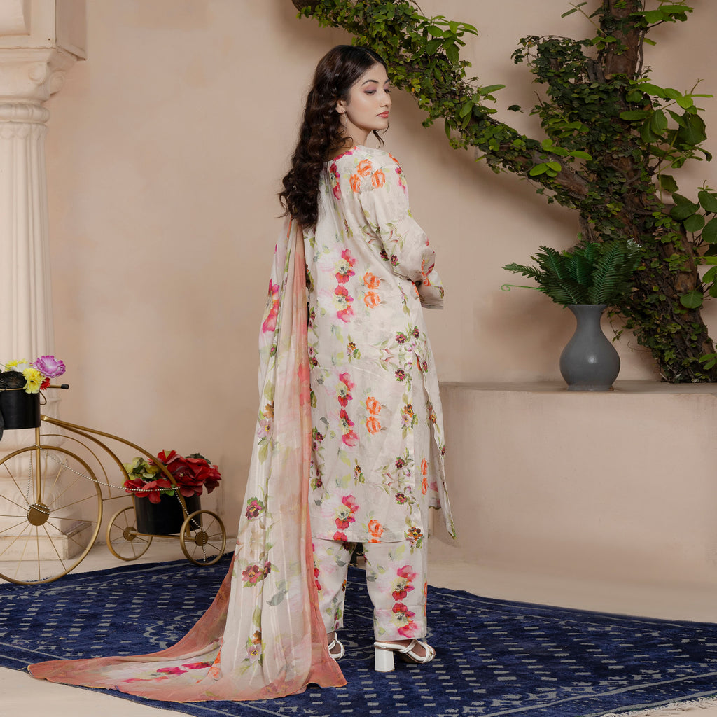 Blush Garden 3-Piece Suit Stitched