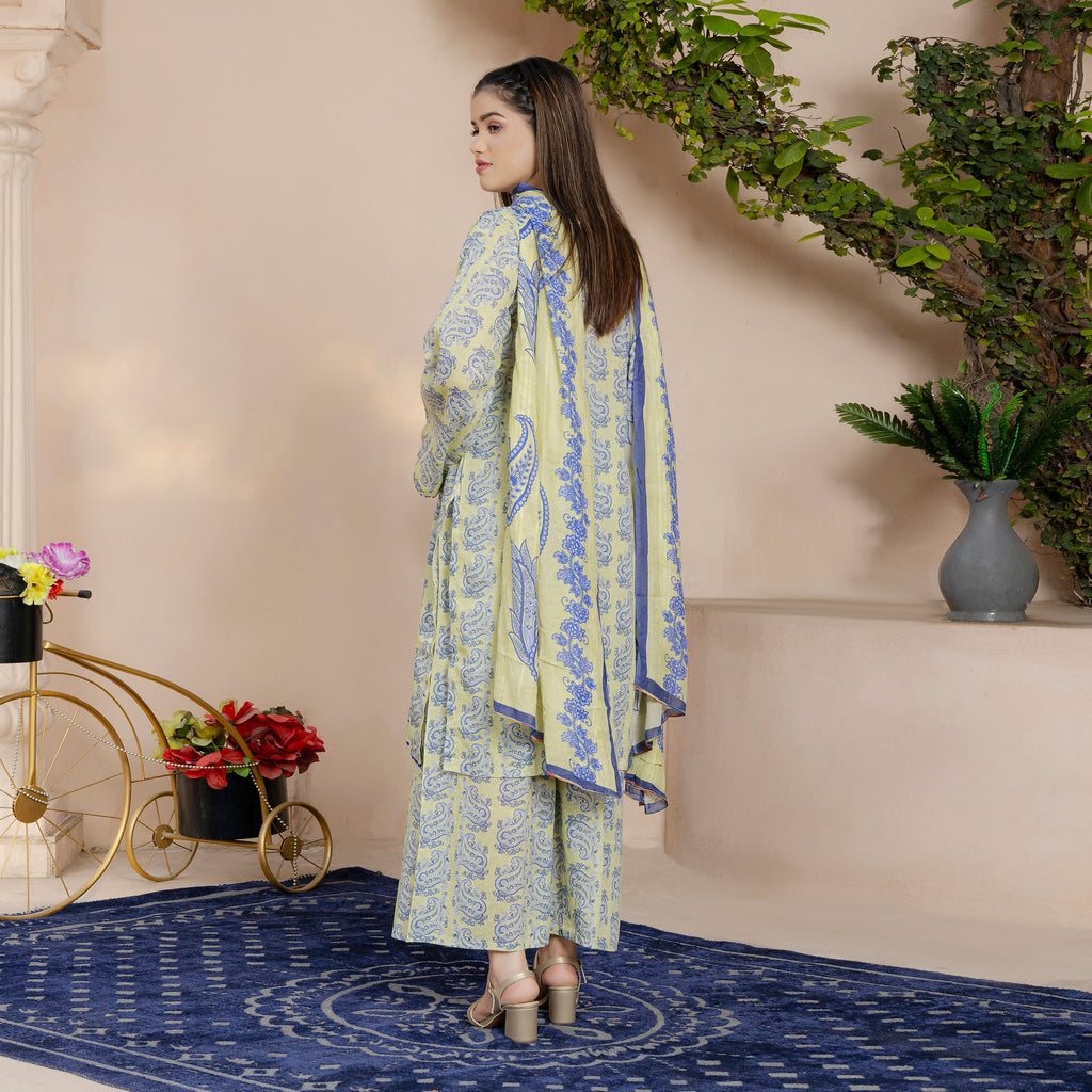 Lemon Mist 3-Piece Suit Stitched