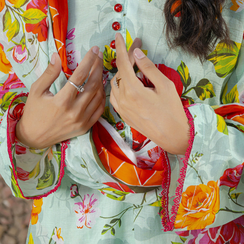 Garden Grace 3-Piece Suit Stitched