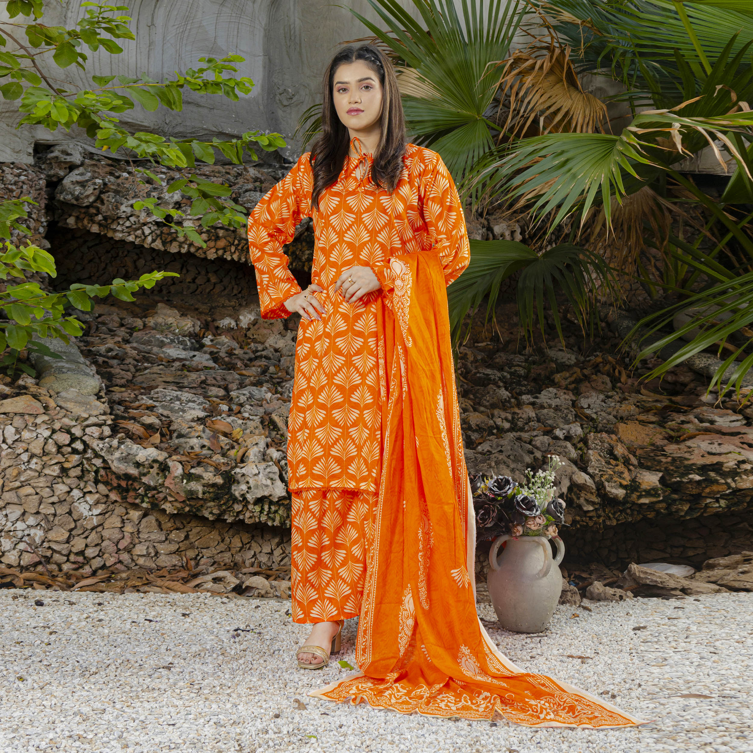 Amber Bloom 3-Piece Suit Stitched